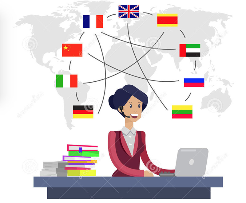 Illustration of a successful translation agency to move to translation services online